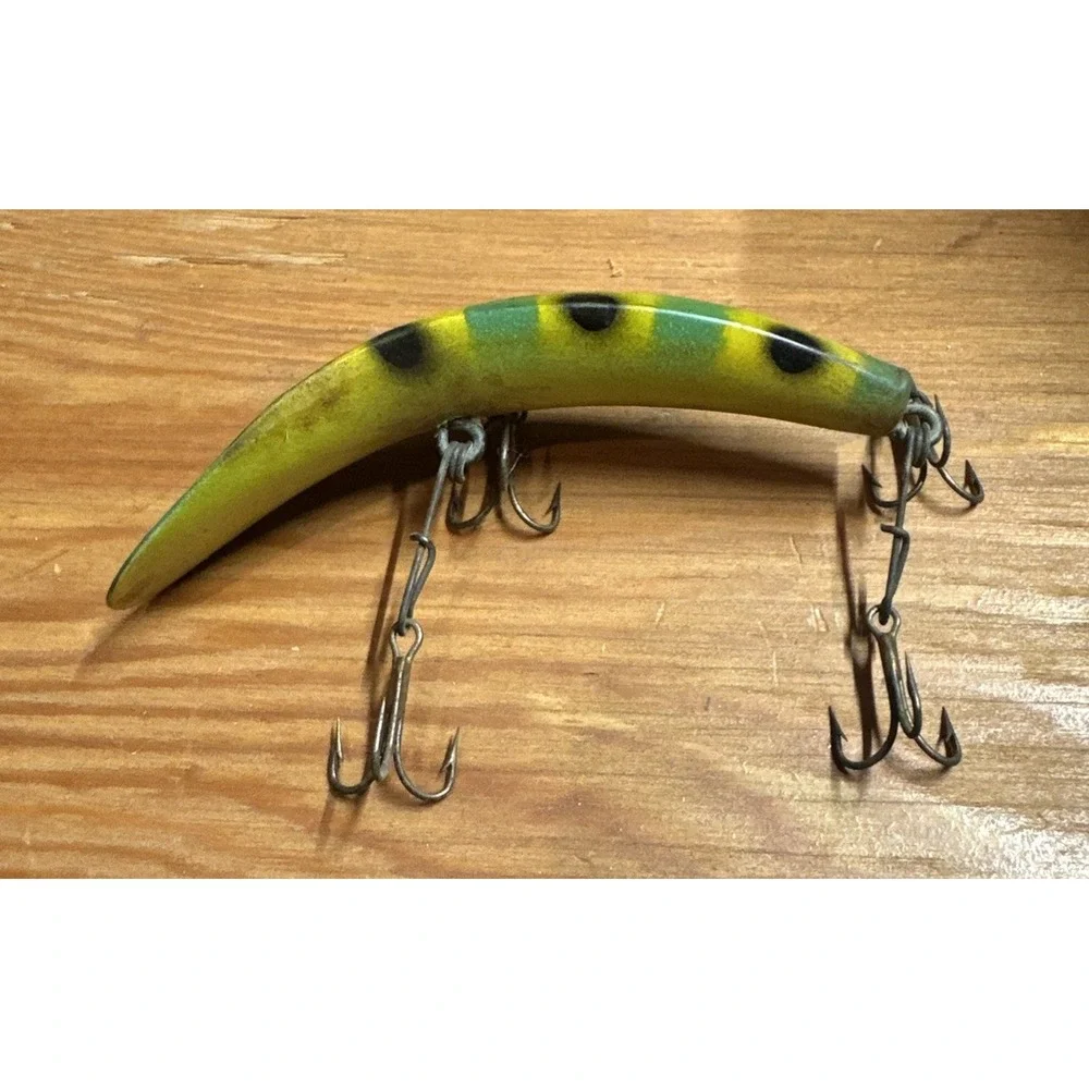 Wooden Helin Flatfish LU Fishing Lure 3.5